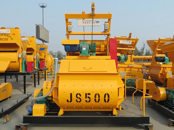 JS500 twin shaft paddle mixer