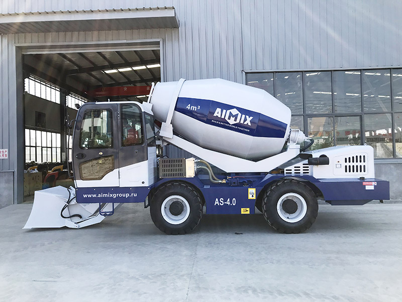 AS-4.0 self loading concrete mixer with pump