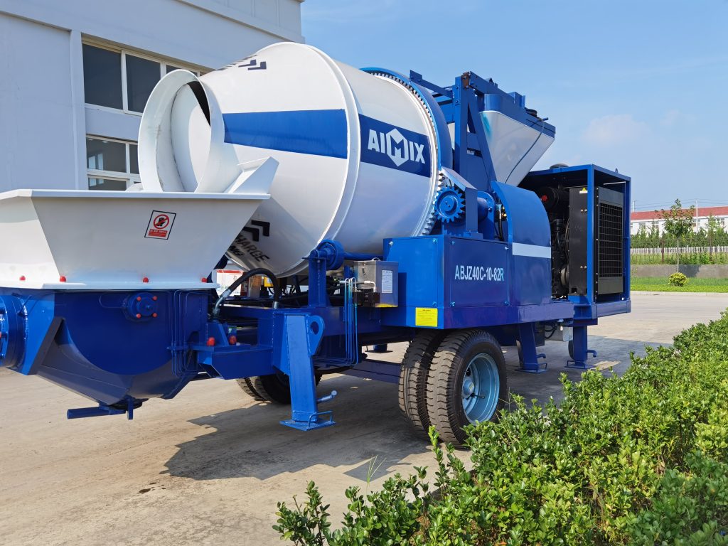 concrete mixer wtih pump