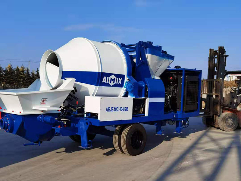 Trailer Concrete Pump With Mixer